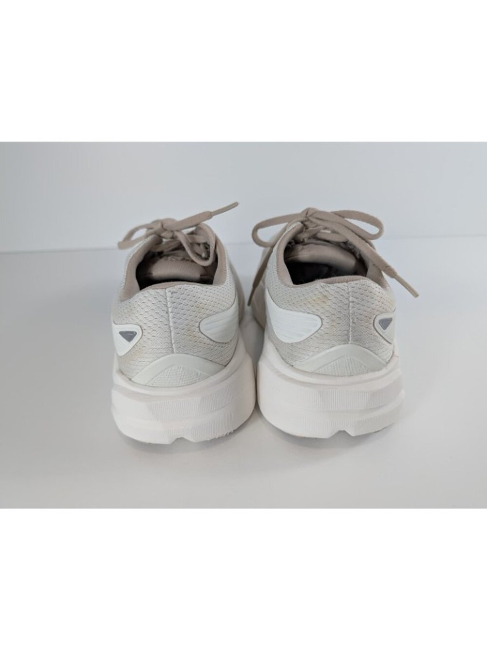 Brooks Ghost 15 Wide Fit Womens Running Shoes In Beige & White - Picture 4 of 10